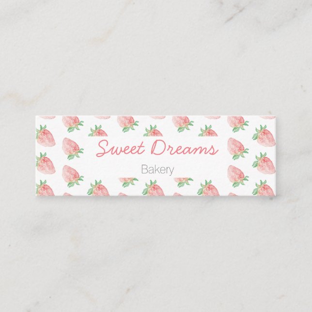 Carte De Visite Mini Strawberry business card mini (Devant)