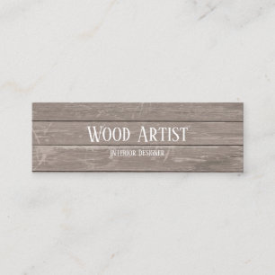 Carte De Visite Mini Style texture en bois