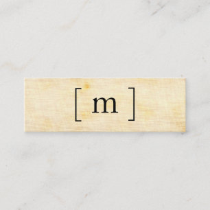 Carte De Visite Mini Support de monogramme / Texture vintage
