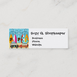 Carte De Visite Mini Surfboards Beach Bum Surfing Hippie Vans
