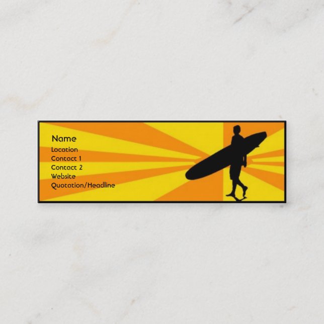 Carte De Visite Mini Surfer (Devant)