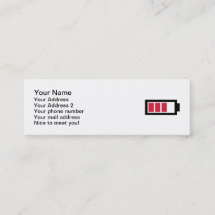Carte De Visite Mini Symbole de batterie