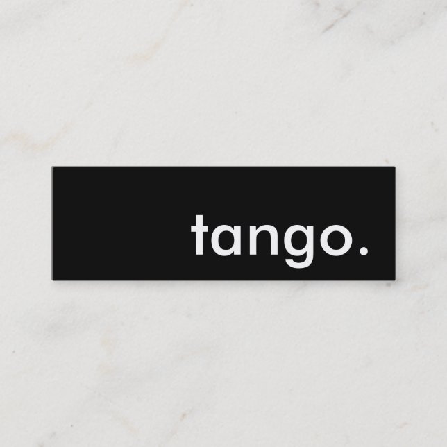 Carte De Visite Mini tango. (Devant)