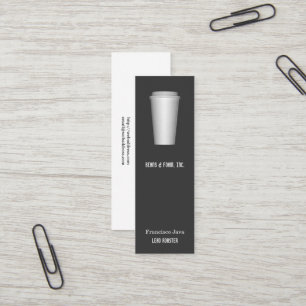 Carte De Visite Mini Tasse à aller café