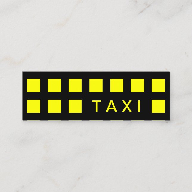 Carte De Visite Mini TAXI (carrés modernes) (Devant)