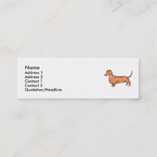 Carte De Visite Mini Teckel