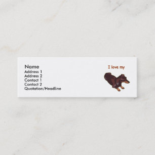 Carte De Visite Mini Teckel