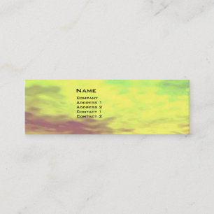 Carte De Visite Mini TERRES VIRTUELLES Ciel rose Jaune Nuages