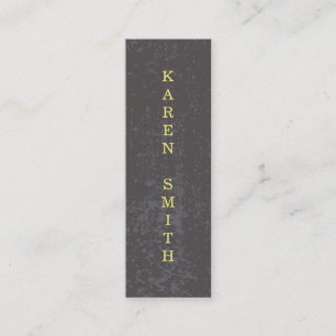 Carte De Visite Mini Texte Vertical Style Grunge Moderne