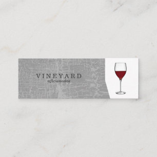 Carte De Visite Mini Texture Gris avec verre à vin