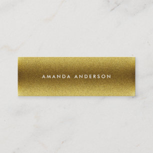 Carte De Visite Mini Texture minimaliste de Parties scintillant d'or