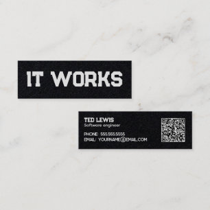 Carte De Visite Mini TI Fonctionne QR