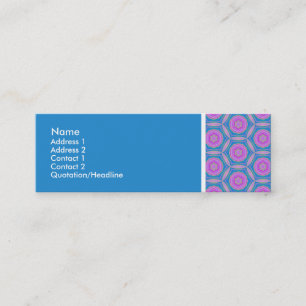 Carte De Visite Mini Ton textuel - Terrazzo Motif - Bleu