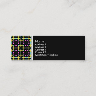 Carte De Visite Mini Ton texture - Terrazzo Motif 012 - Noir