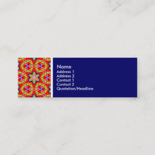 Carte De Visite Mini Ton texture - Terrazzo Motif 03 - Bleu foncé