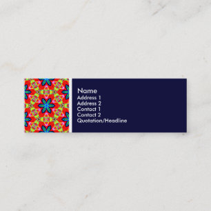 Carte De Visite Mini Tone Texture - Terrazzo Motif 04 - Deep Navy
