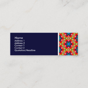 Carte De Visite Mini Tone Texture - Terrazzo Motif 04 - Deep Navy