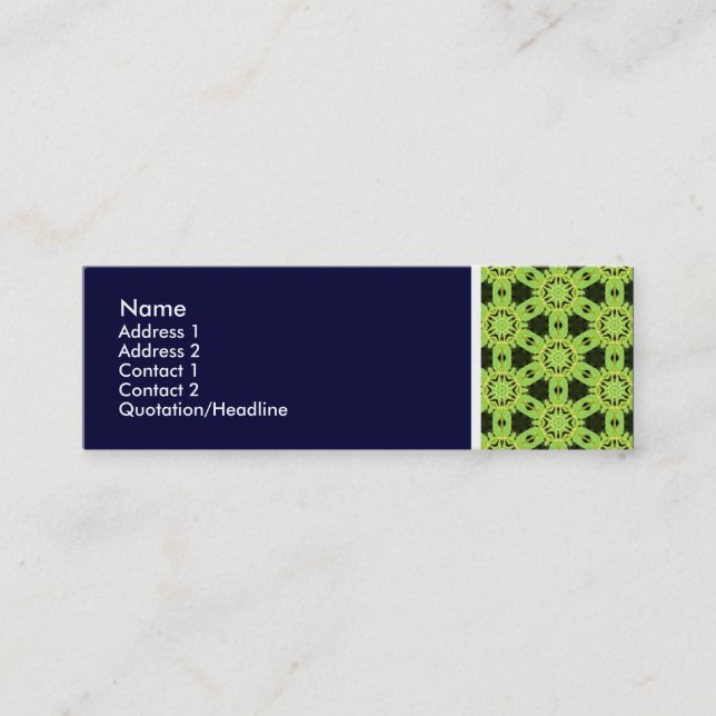 Carte De Visite Mini Tone Texture - Terrazzo Motif 2010 - Deep Navy (Devant)