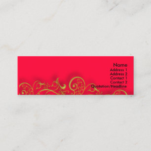 Carte De Visite Mini tourbillons dorés DO-IT-YOURSELF couleur arrière -