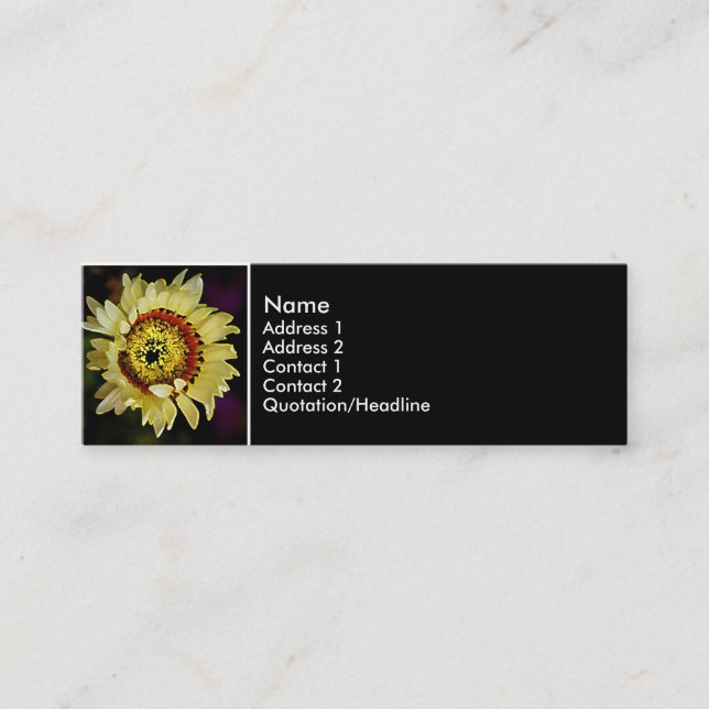 Carte De Visite Mini tournesol d'une sorte (Devant)