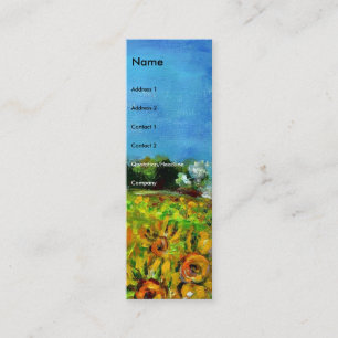 CARTE DE VISITE MINI TOURNESOLS ET CAMPAGNE EN TOSCANE ITALIE
