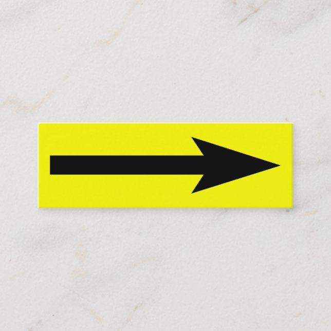 Carte De Visite Mini Tout le point - noir et jaune (Devant)