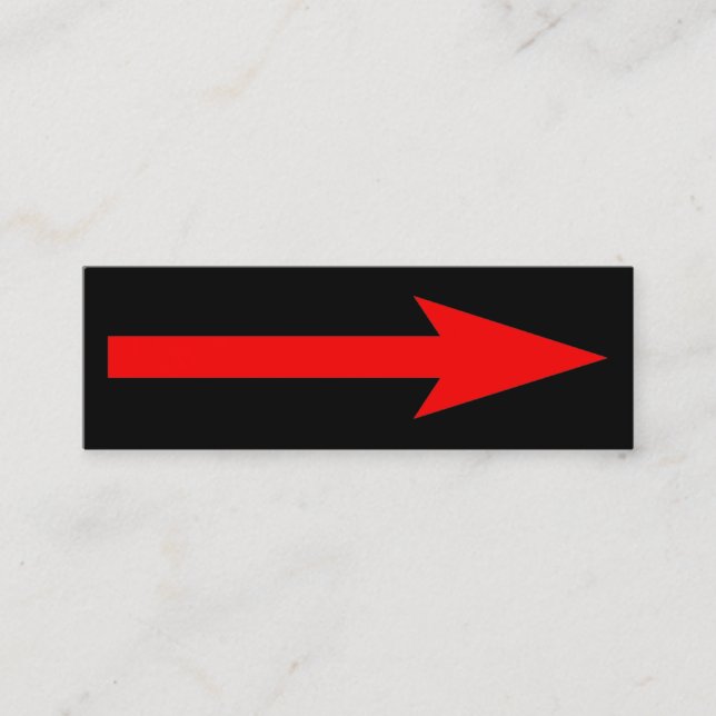 Carte De Visite Mini Tout le point - noir et rouge (Devant)