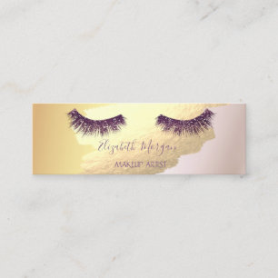Carte De Visite Mini Trendy Gold Foil Brush Stroke, Parties scintillant