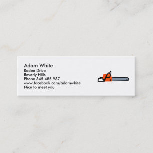 Carte De Visite Mini Tronçonneuse
