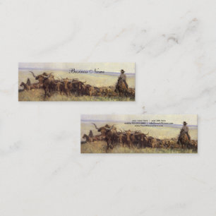 Carte De Visite Mini Troupeau conduit dans le Wyoming par WHD Koerner