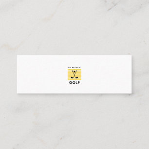 Carte De Visite Mini Tu m'as eu au golf