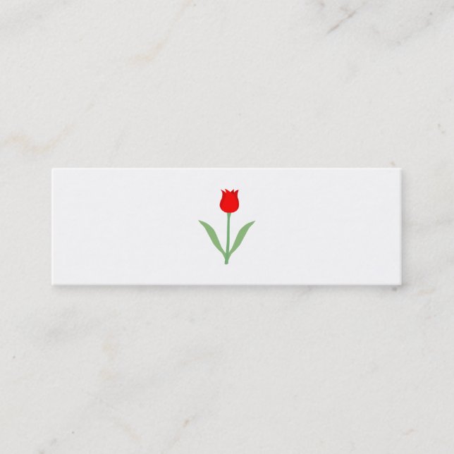 Carte De Visite Mini Tulipe rouge lumineuse élégante (Devant)