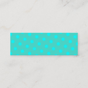 Carte De Visite Mini Turquoise et points Aqua