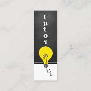 Carte De Visite Mini Tuteur Ou Enseignant Lampe Chalkboard Whimsical