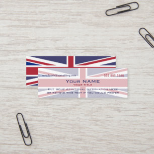 Carte De Visite Mini Union Jack version 4