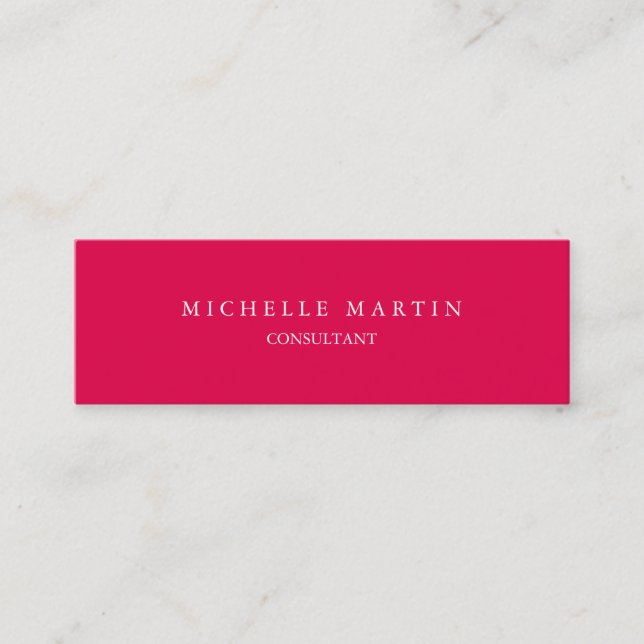 Carte De Visite Mini Unique feminine privé exclusif rose spéciale (Devant)
