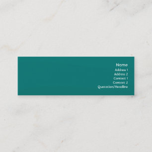 Carte De Visite Mini Vague Turquoise - Peau