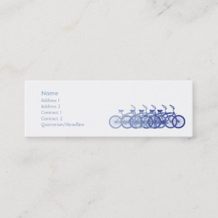 Carte De Visite Mini Vélo bleu - maigre