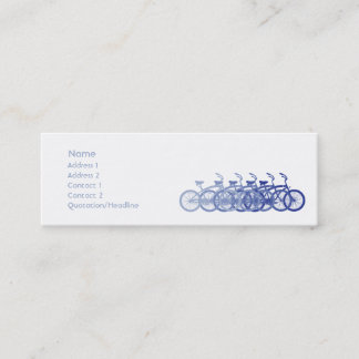 Carte De Visite Mini Vélo bleu - maigre