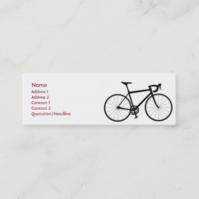 Carte De Visite Mini Vélo - maigre (Devant)