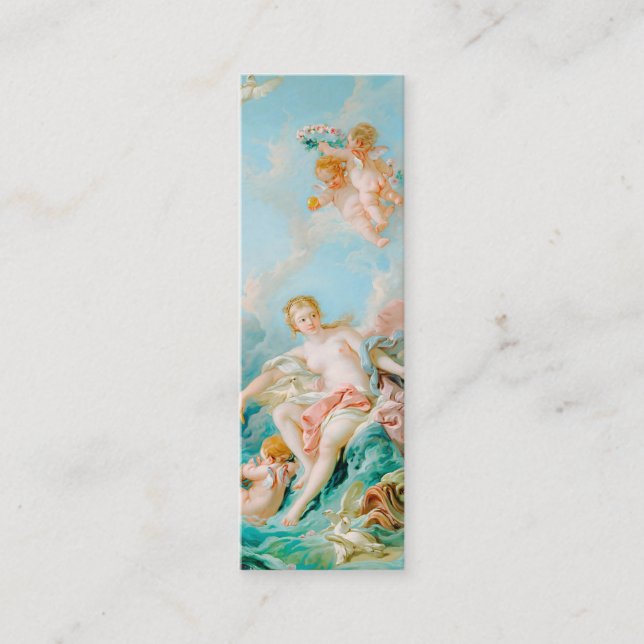 Carte De Visite Mini Vénus sur les vagues par François Boucher Signet (Devant)