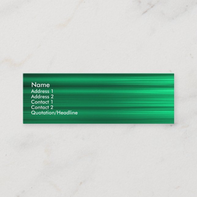 Carte De Visite Mini Vert brossé (Devant)