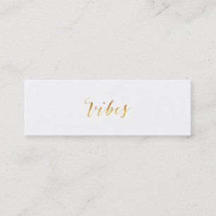 Carte De Visite Mini Vibes Citation Gold Faux Vibe Citations Métalliqu