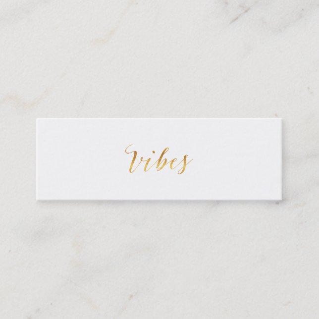 Carte De Visite Mini Vibes Citation Gold Faux Vibe Citations Métallique (Devant)