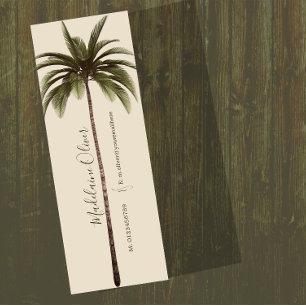 Carte De Visite Mini Vintage Palm Tree Tropical Elégant