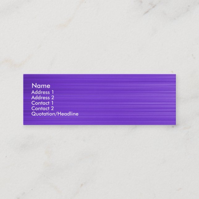 Carte De Visite Mini Violet Brosse (Devant)