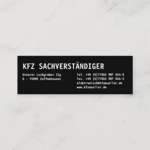 Carte De Visite Mini Visitenkarten Klassisch