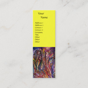 Carte De Visite Mini VIVIEN ET MERLIN Imaginaire rose violet jaune
