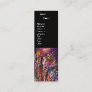 Carte De Visite Mini VIVIEN ET MERLIN Imaginaire rose violet noir