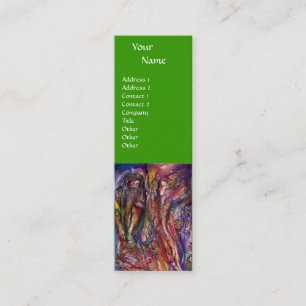 Carte De Visite Mini VIVIEN ET MERLIN Imaginaire rose violet vert
